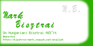 mark bisztrai business card